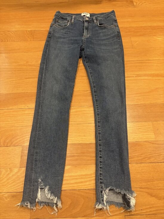 Agolde Denim - Agolde Size 27 Distressed Frayed Hem Straight Leg Jeans